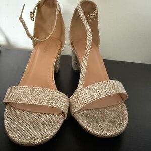 TOP Moda Glittering Gold Heels